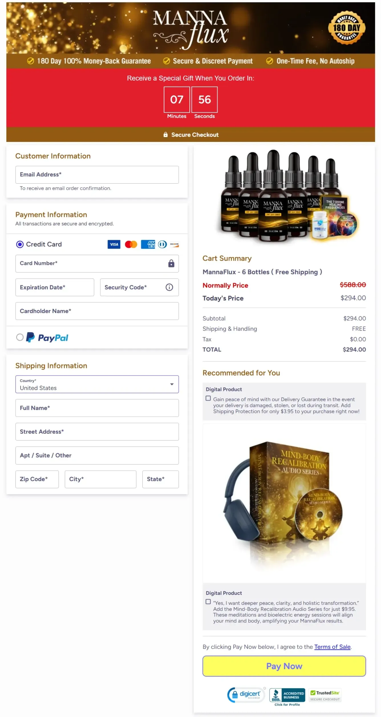 MannaFlux-Secure-Checkout